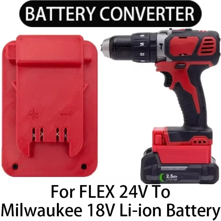 

Adapter For FLEX 24V Li-ion Battery Convert To Milwaukee 18V Li-ion Battery Cordless Electric Screwdriver Series Tool Accessorie