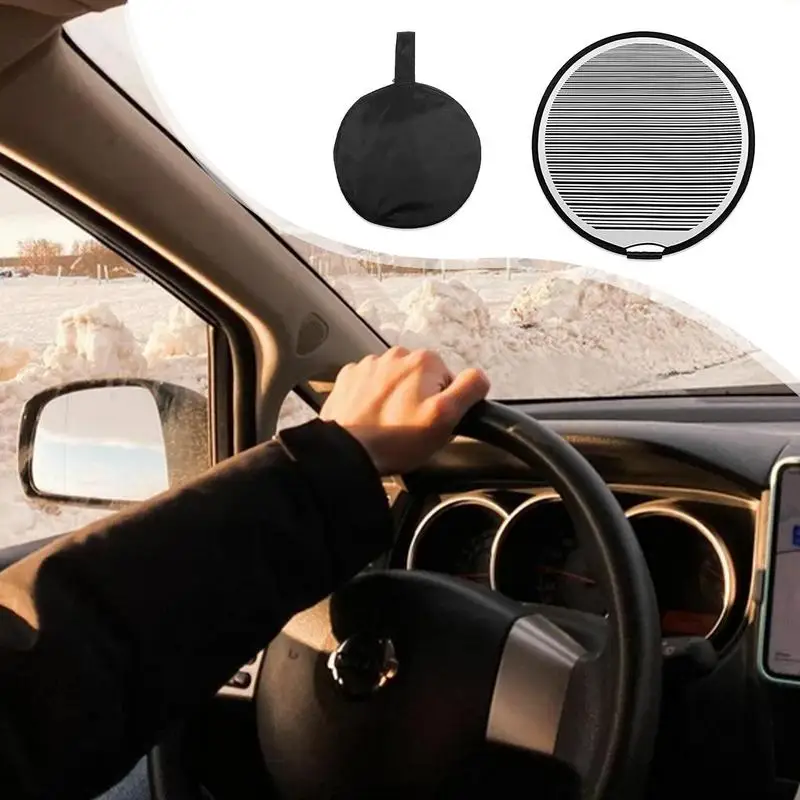 80cm Circular Striped Foldable PDR Lined Light Reflector Board Round Dent Panel Vehicle Scratch Hail Damages Car Check Tool