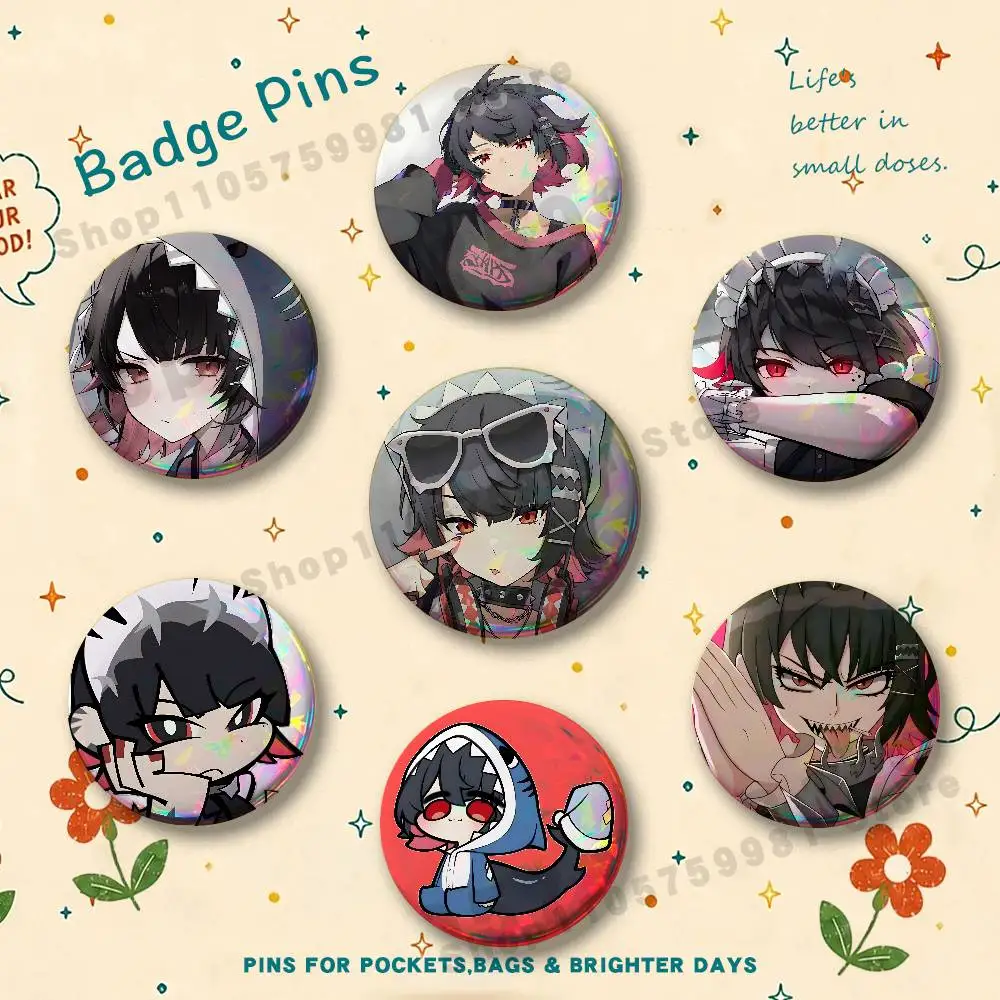 Ellen Joe ZZZ Icons Round Pins Cartoon Brooches Stylish Ornament Badge for Backpack Accessorys Gifts