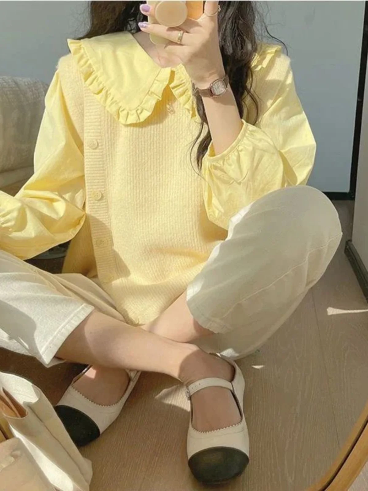 Csa Casual Hoada de Manga Larga Estilo Urbano, Csa Larga Hoada con Cuello, Csa Casual Hoada con Cuello Cser...