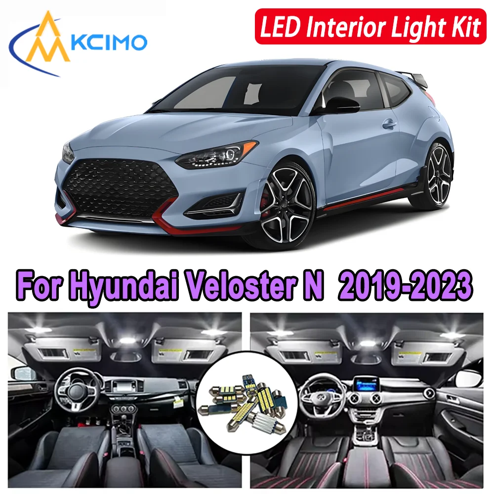 

Kcimo LED For Hyundai Veloster N (2019-2023) Premium Bright LED Interior Dome Map Trunk Light Kit Car Led Canbus Lamps Car LED