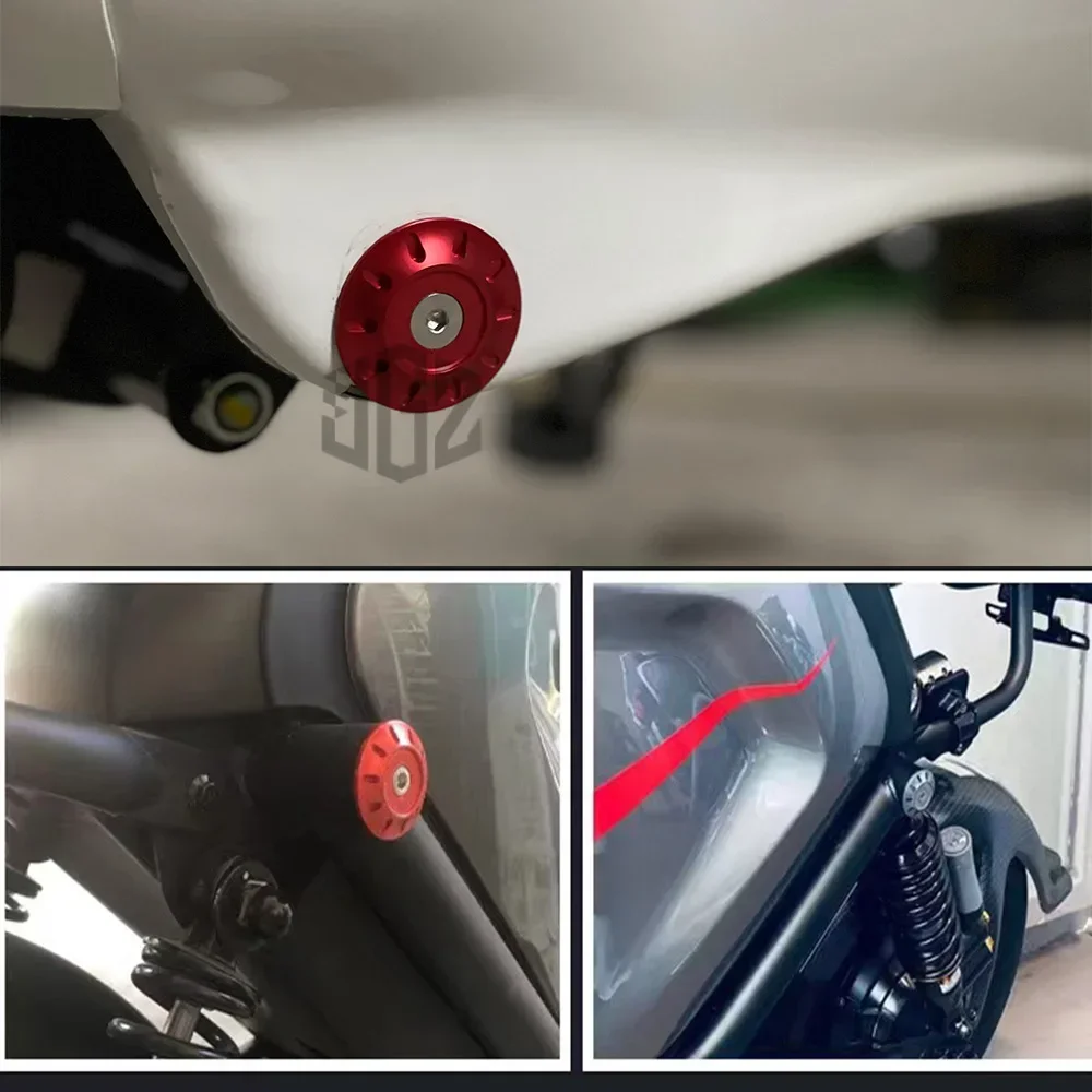 Pair Motorcycle CNC Aluminum Fairing Bumper Plug Caps Cover Bolt For Vespa GTS GTV 200 300 250 125 Sprint Primavera LXV LX S 150