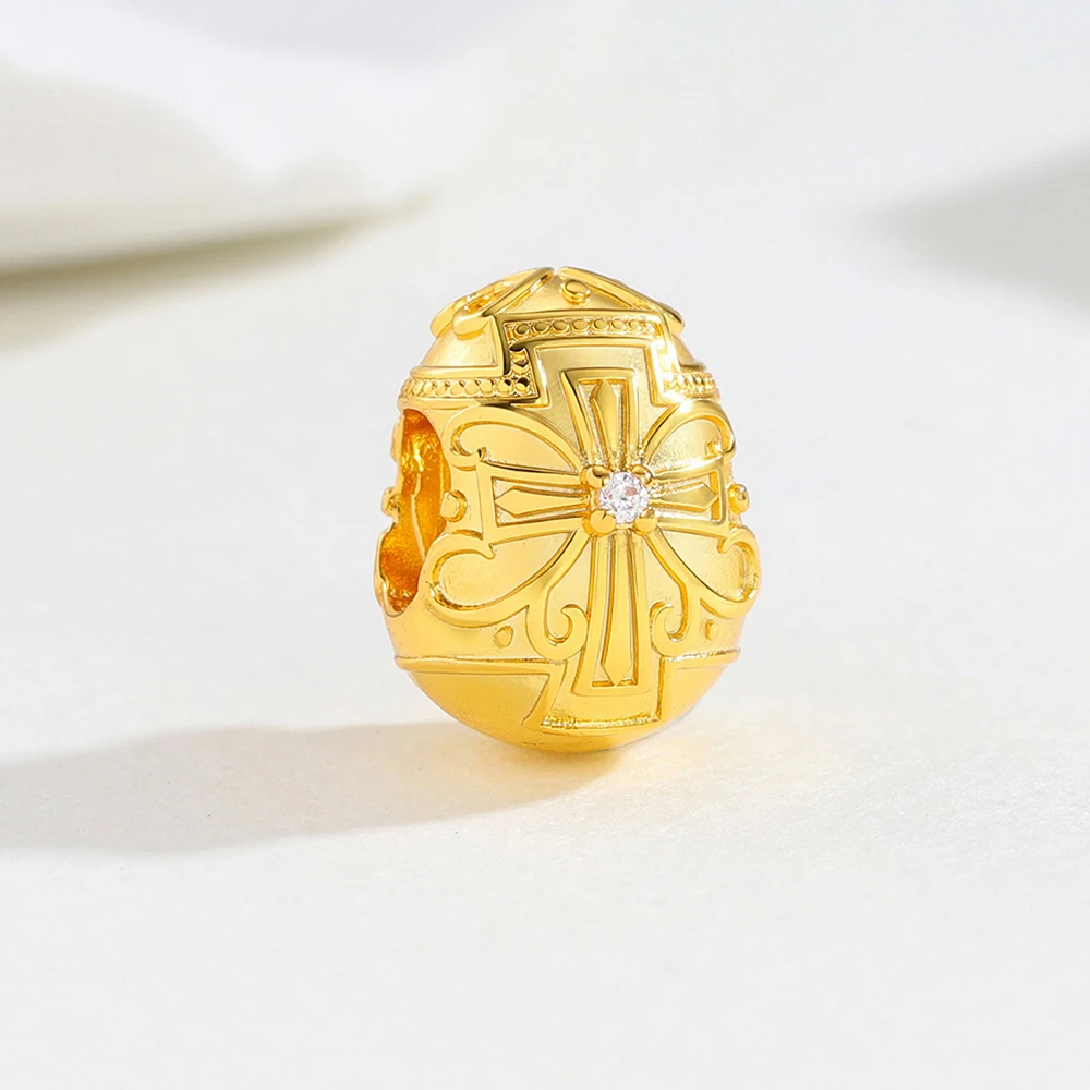 925 فضة رائع الصليب الذهبي البيض سحر الخرز صالح الأصلي أساور النساء مجوهرات حفلة DIY بها بنفسك غرامة هدية اكسسوارات #2