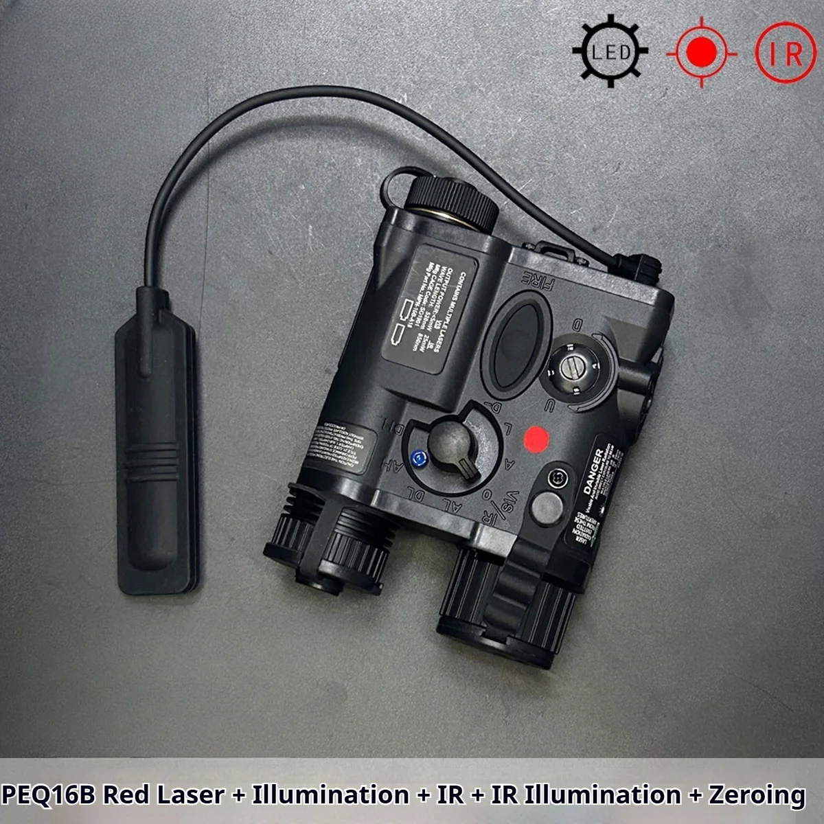

Индикатор PEQ16B, лазерная указка 16b красного/зеленого цвета, ИК-инфракрасный, тактический фонарь PEQ15a, совместимый с M300 и M600.