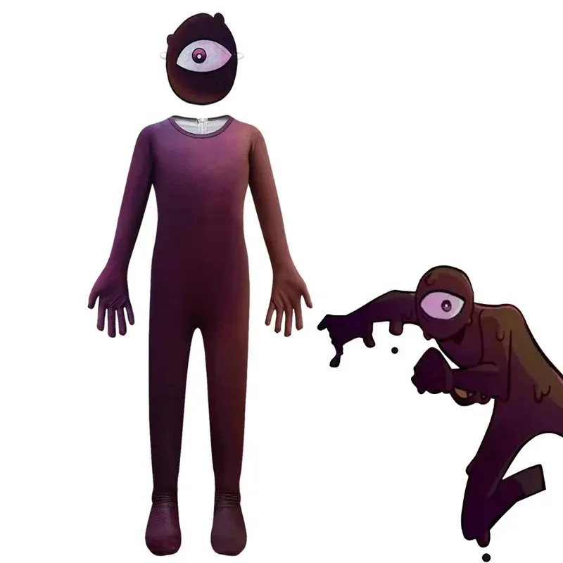 2025 aaa puertas Seek mono para niños disfraz de Cosplay Horror aterrador máscara de un solo ojo traje de monstruo mono para niños fiesta de Halloween