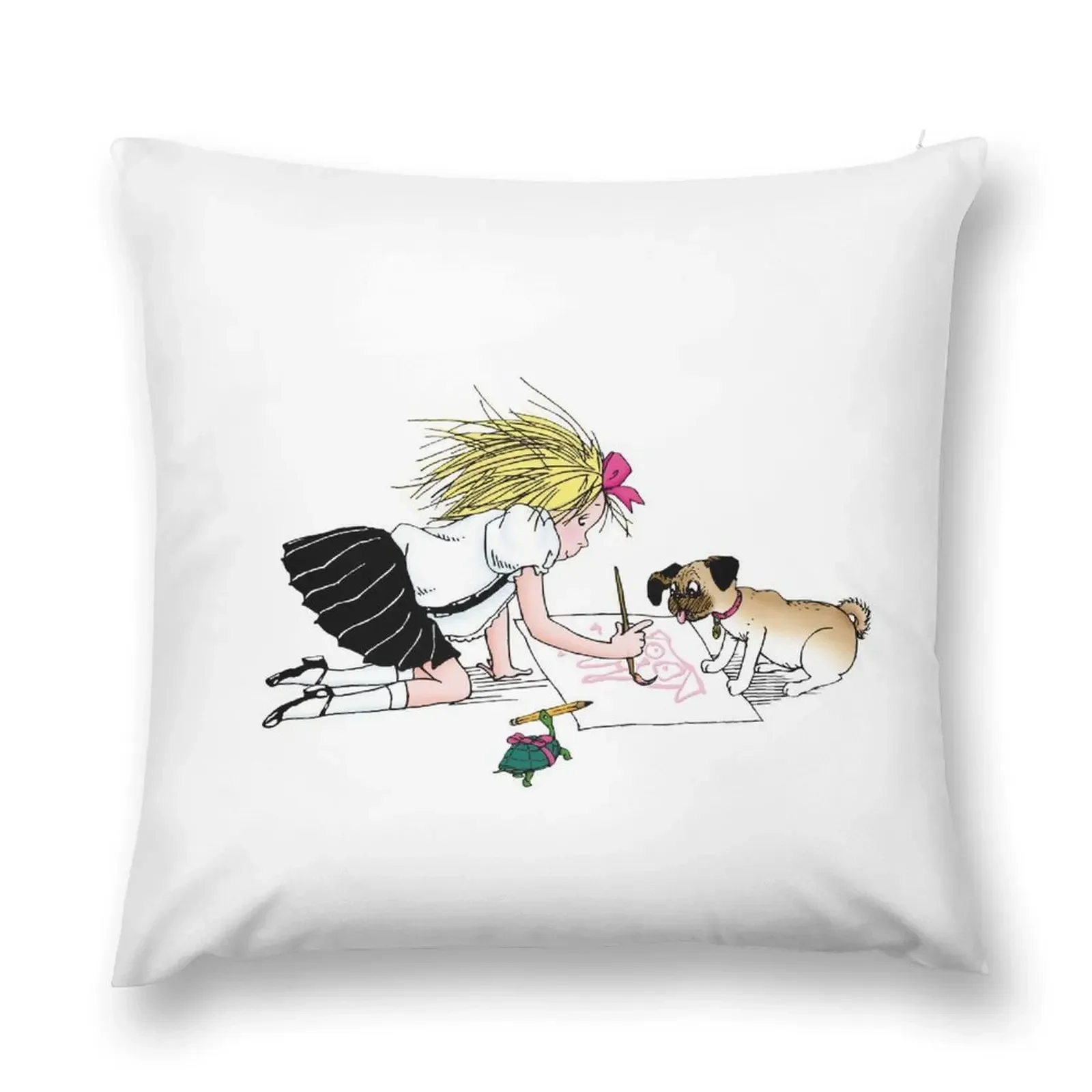 Eloise and the gang painting Throw Pillow Custom Cushion luxury throw pillow covers pillow