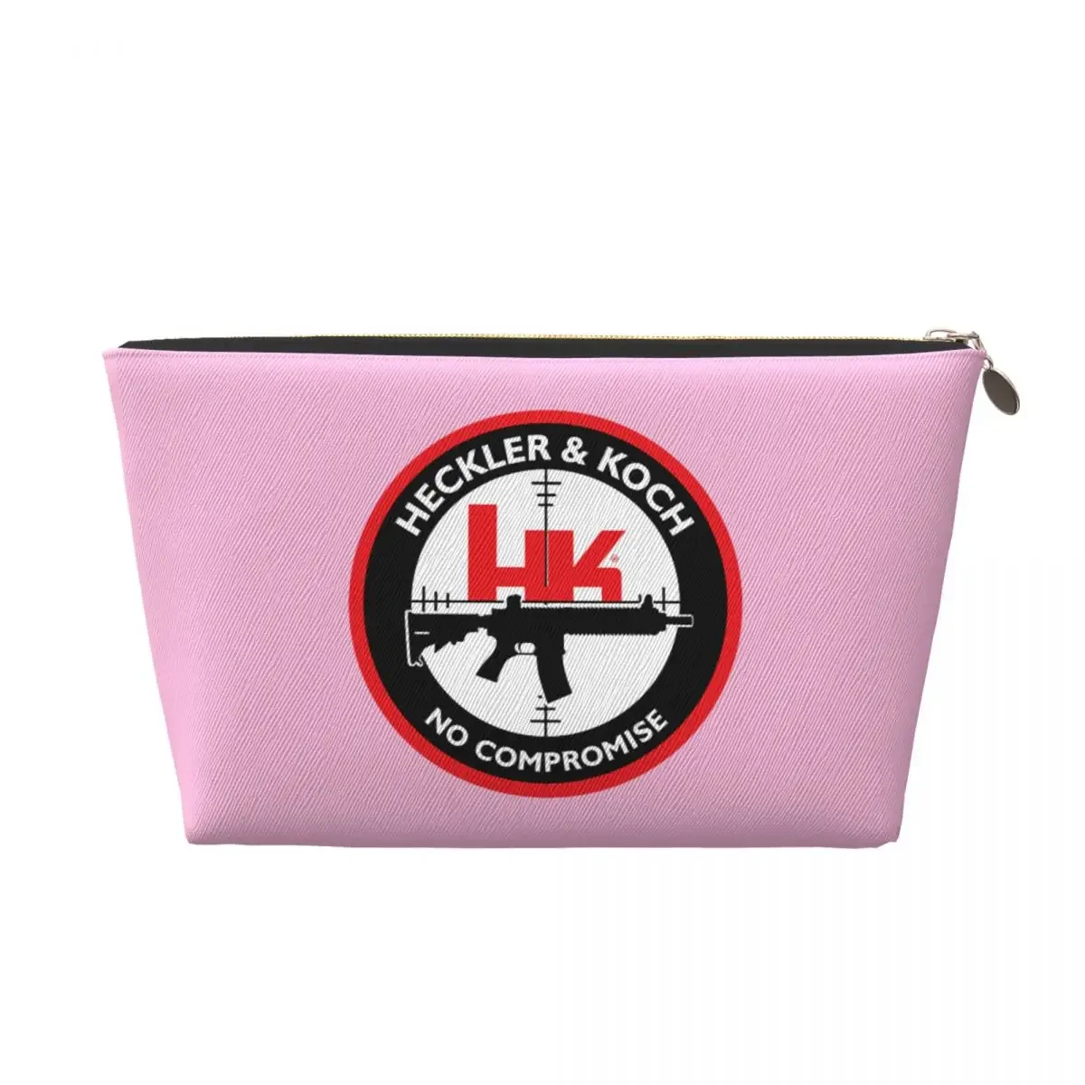 Custom Heckler And Koch Travel Toiletry Bag Women HK Firearms Cosmetic Makeup Organizer Beauty Storage Dopp Kit