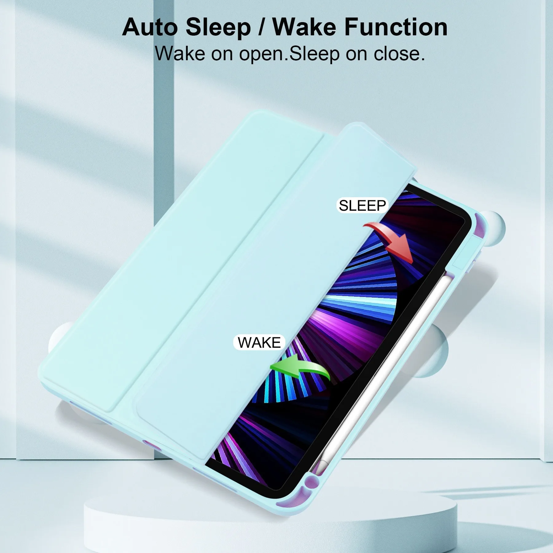 Adequado para iPad Pro 11 tablet capa protetora iPad Air 4/5 11 polegadas acrílico caneta slot soft shell