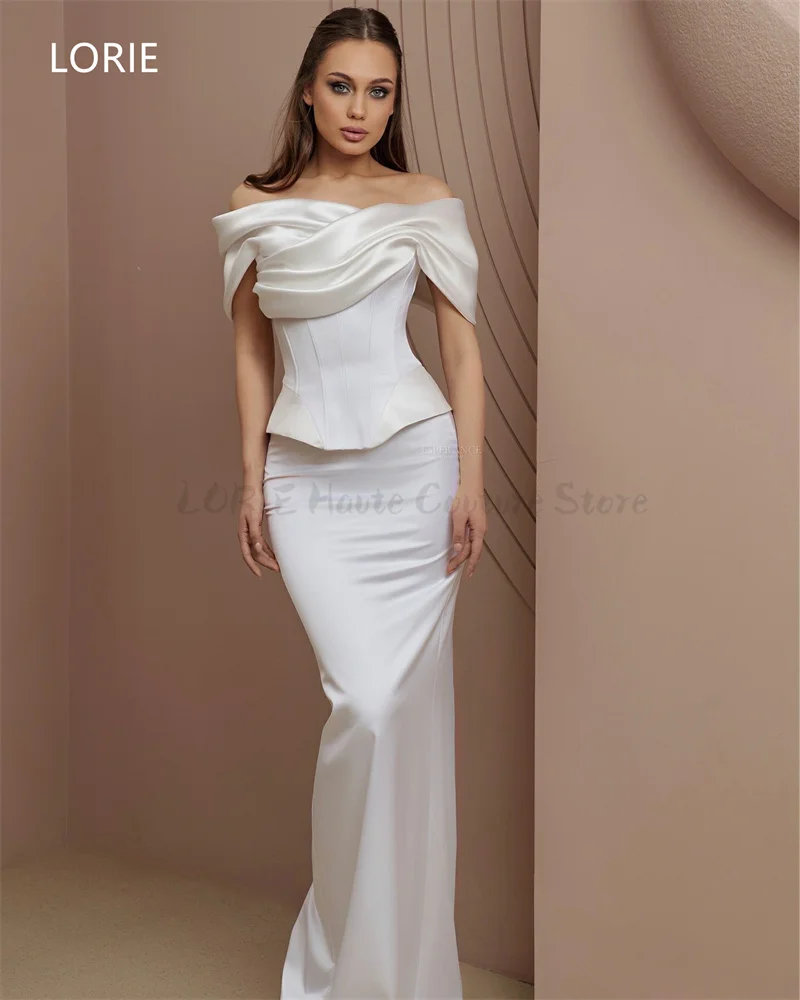 LORIE Sexy Mermaid Off Shoulder Wedding Dresses Sleeveless Bridal Gown Backless Wedding Gowns Customized 2025