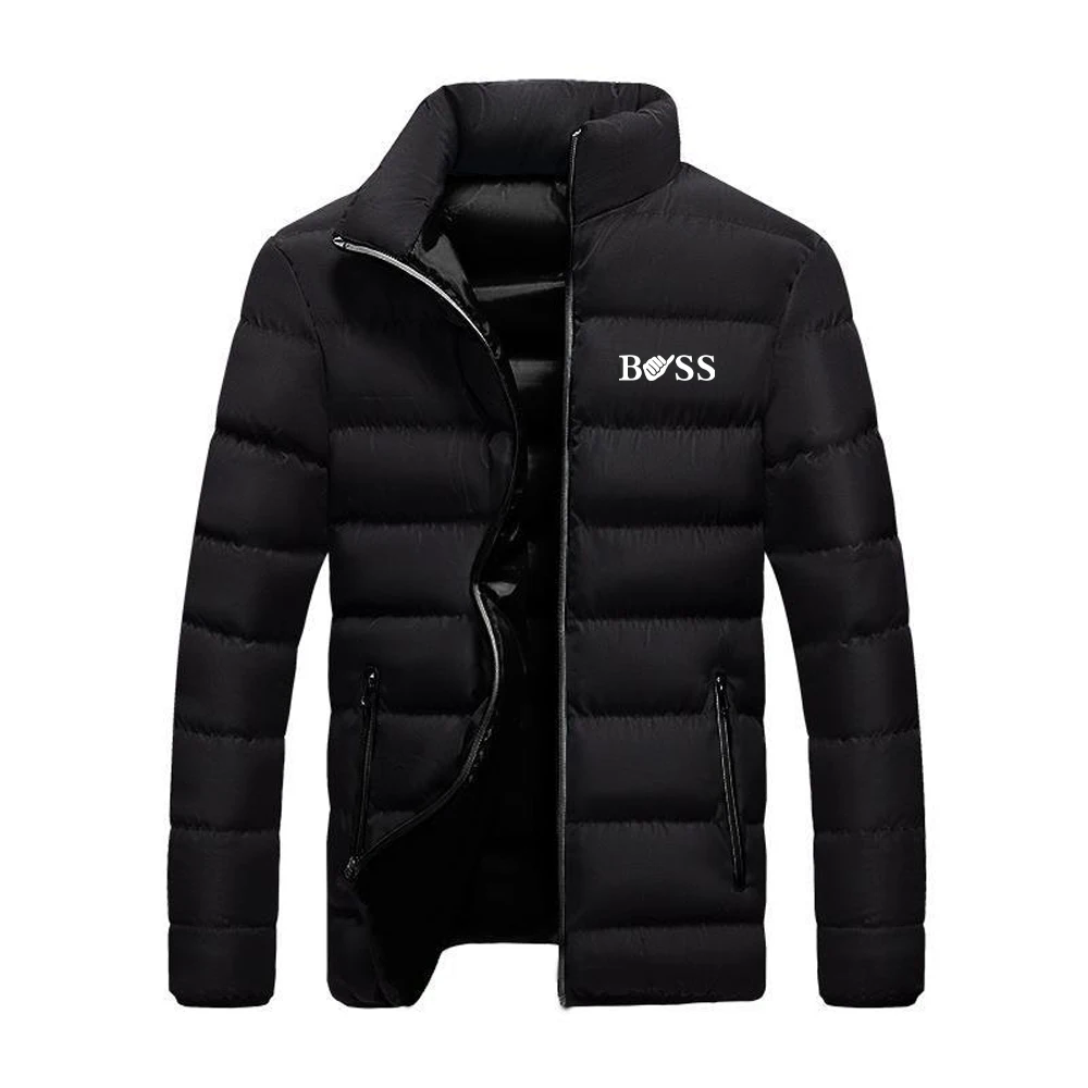 

Осенне-зимняя мужская теплая куртка, обычный мужской топ на молнии в деловом стиле, новый повседневный и модный стиль.