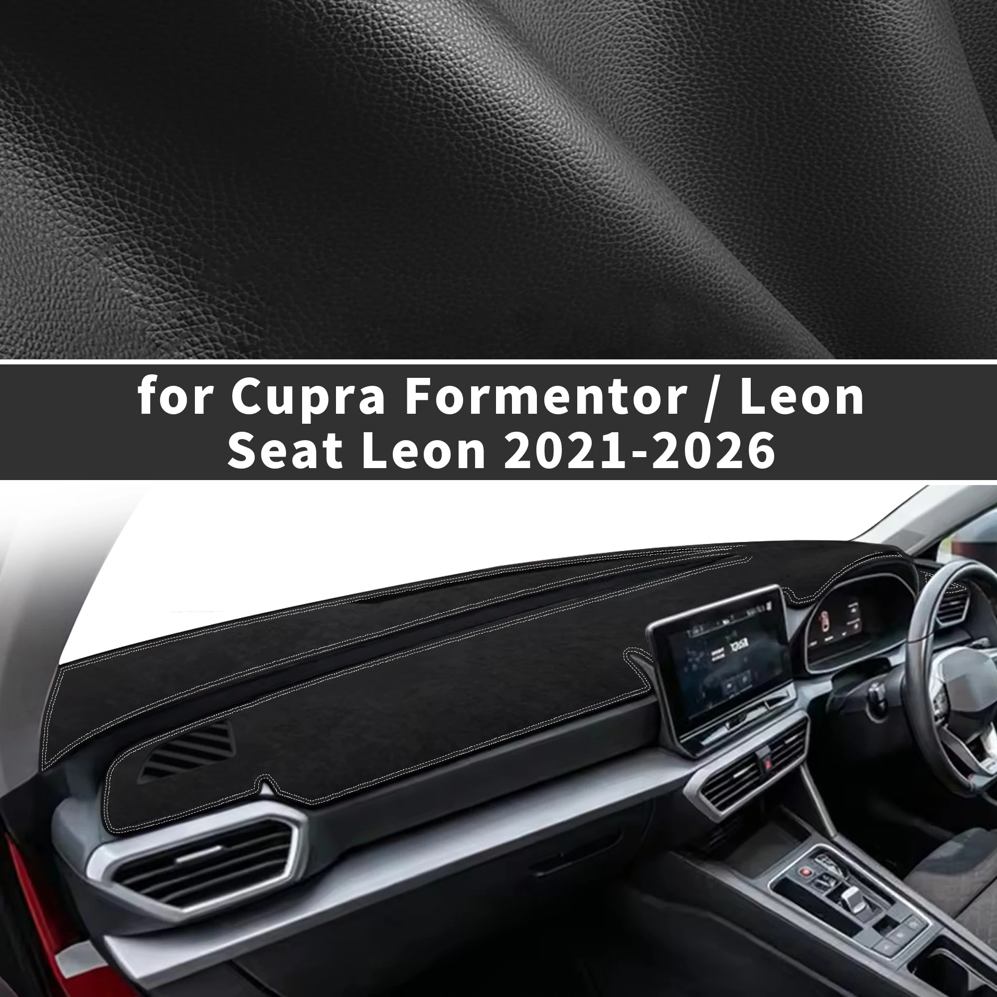 for Cupra Formentor Leon 2021-2026 Seat Leon ​​Custom fit Dashboard Cover Sun Shade Dash Mat Anti‑Glare Carpet Dash Pad Dashmat