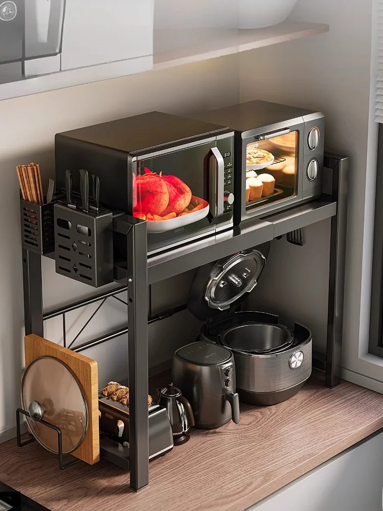 

Кухонная микроволновая печь Ra Расширяемая подставка для рисоварки Многофункциональная настольная духовка для хранения фритюрницы elf Современный простой...