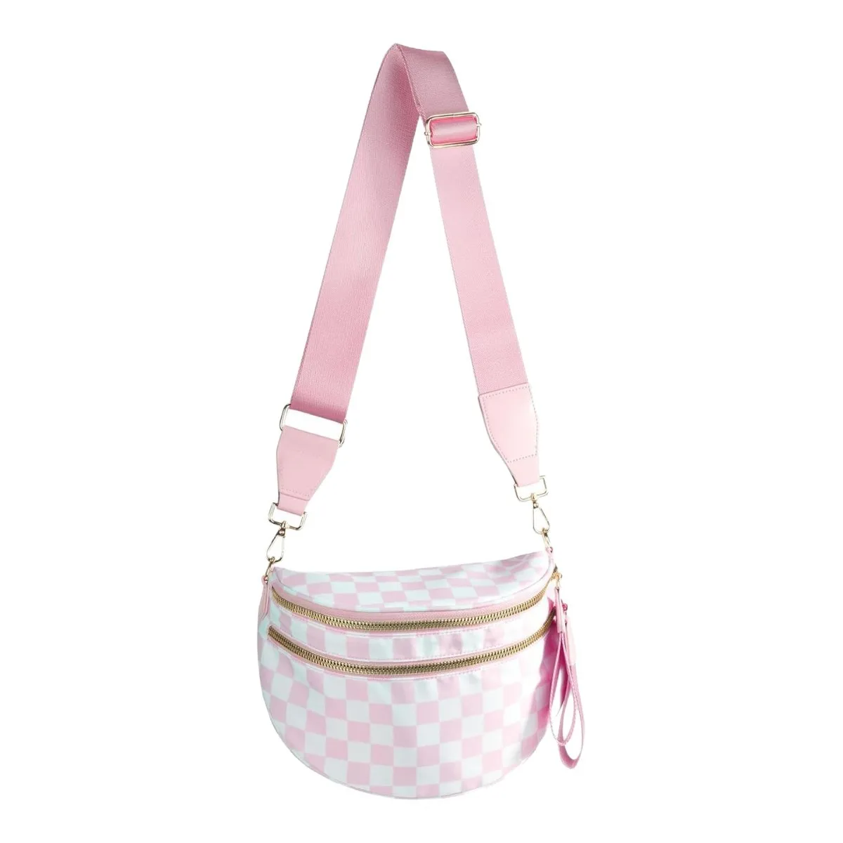 Womens Bag Large-capacity Multi-functional Waist Bag Fashionable Checkered Single-shoulder Bag Casual Versatile Chest Bag Simple