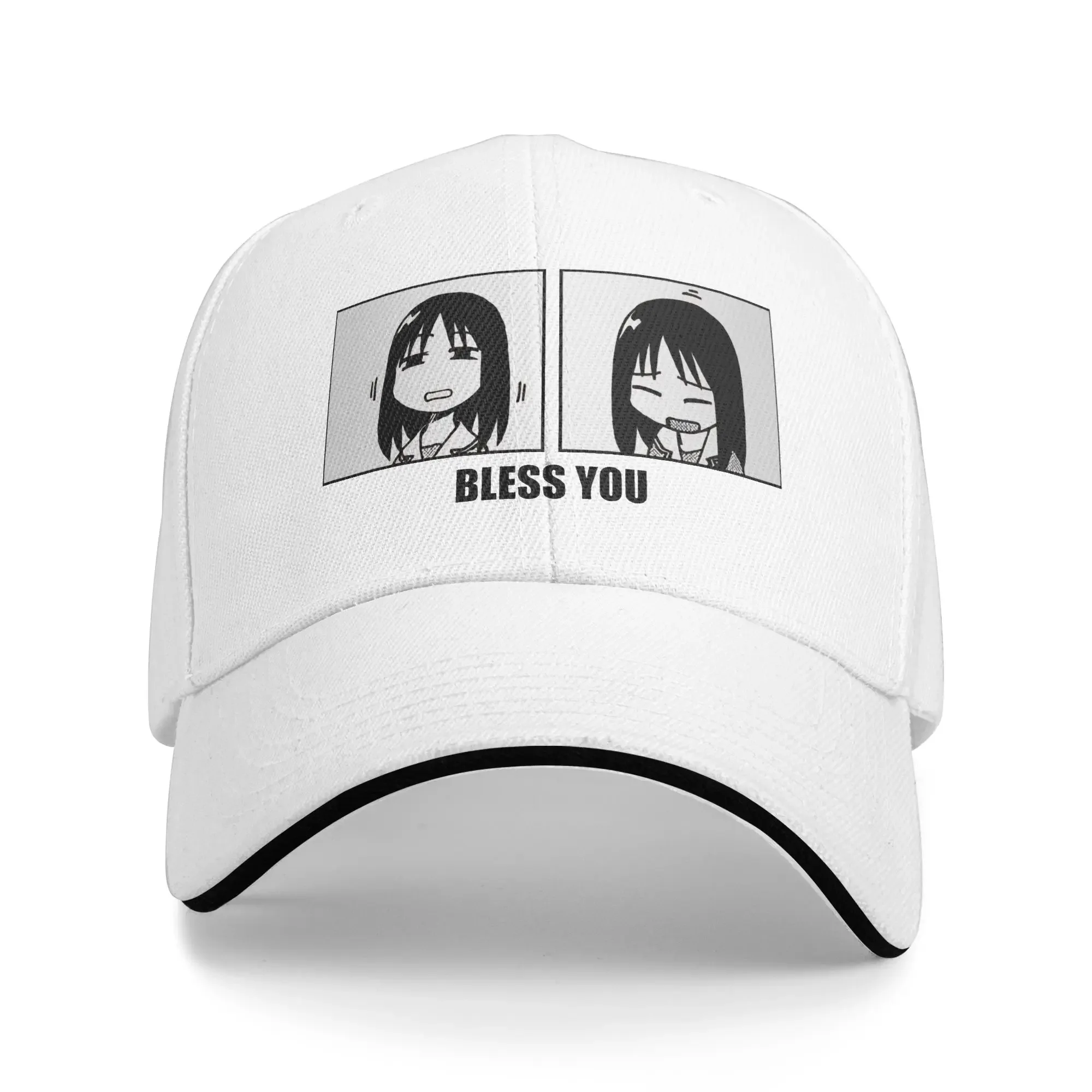 2026 Azumanga Daioh Osaka Sneeze Bless You Sandwich Hat Unisex ,Retro Hat Sun Hats Breathable Polyester Baseball Cap Summer
