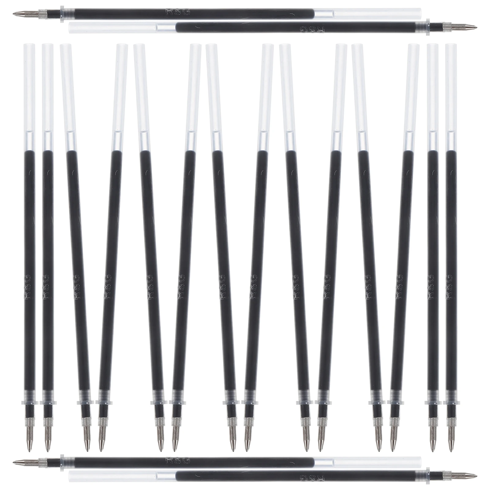 

24pcs Black Pen Refills Quick Dry Ink Longlasting Neutral Writing Tools School Office Supplies