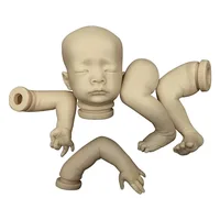 NPK 20inch Reborn Mika Unfinished Unpainted Kit Fresh Color Newborn Doll DIY Parts with Cloth Body 5