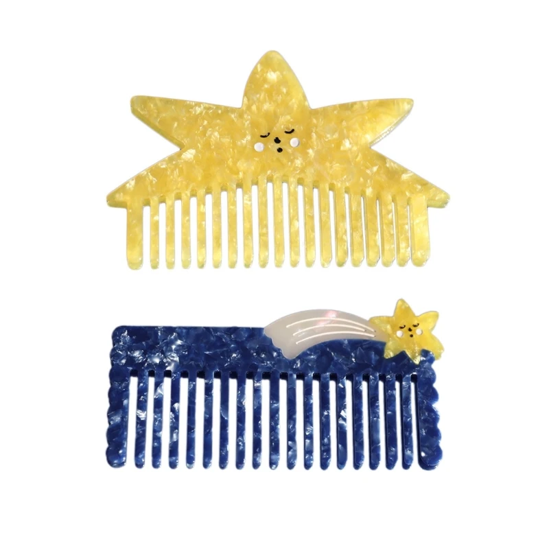 

Hair Comb Cute-Star Shape Makeup Comb Sweet Style Hairdressing Comb Pocket Size Hair Brush Hair-Styling Teasing Tools