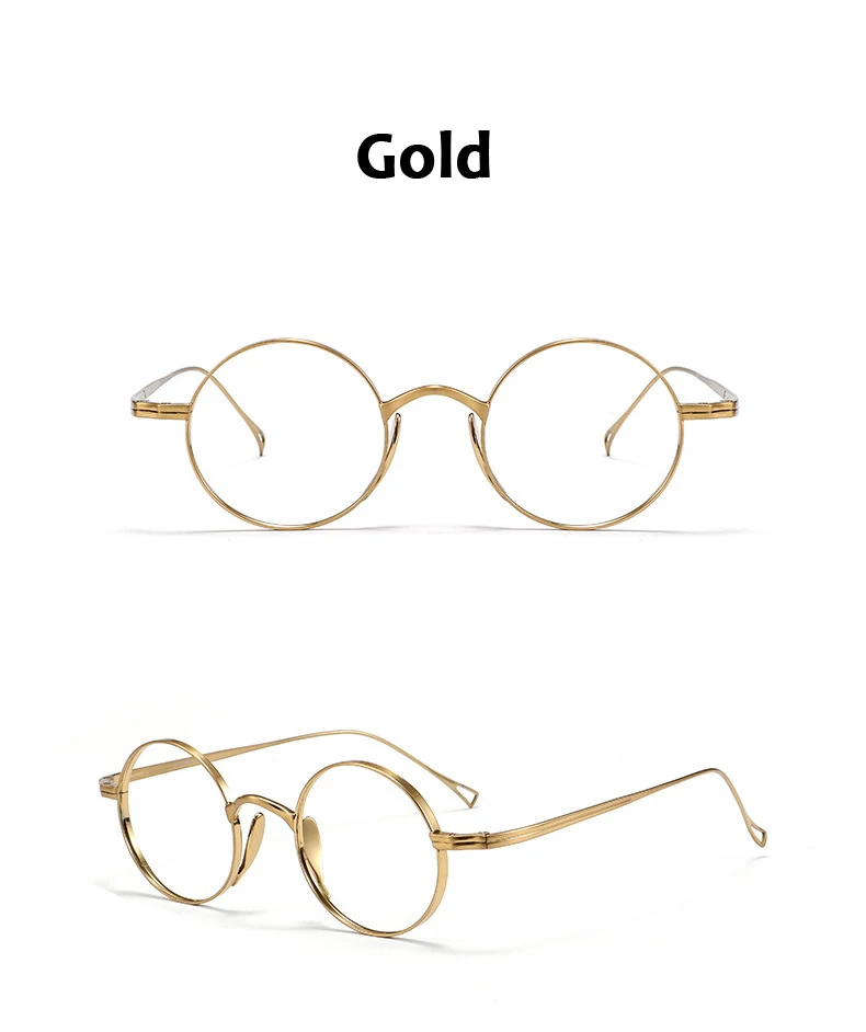 Japanischen Stil Handgemachte Retro Oval Runde Brille Rahmen Männer Reinem Titan Brillen Luxus Blau Licht Beständig Linsen Rahmen – Detail 11