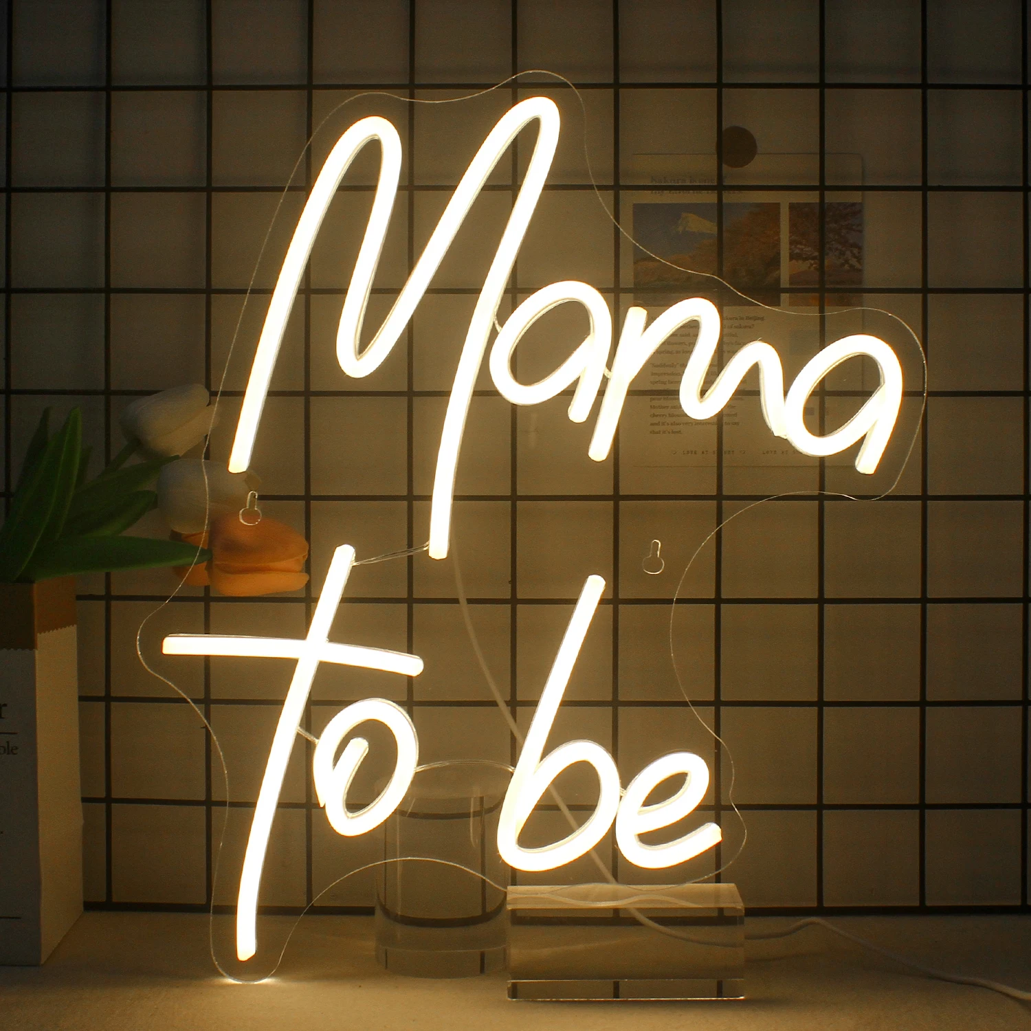 mamae para ser luzes led de sinal de neon decoracao da parede do quarto alimentado por usb primeira vez presentes mamae quarto decoracao estetica de aniversario 01