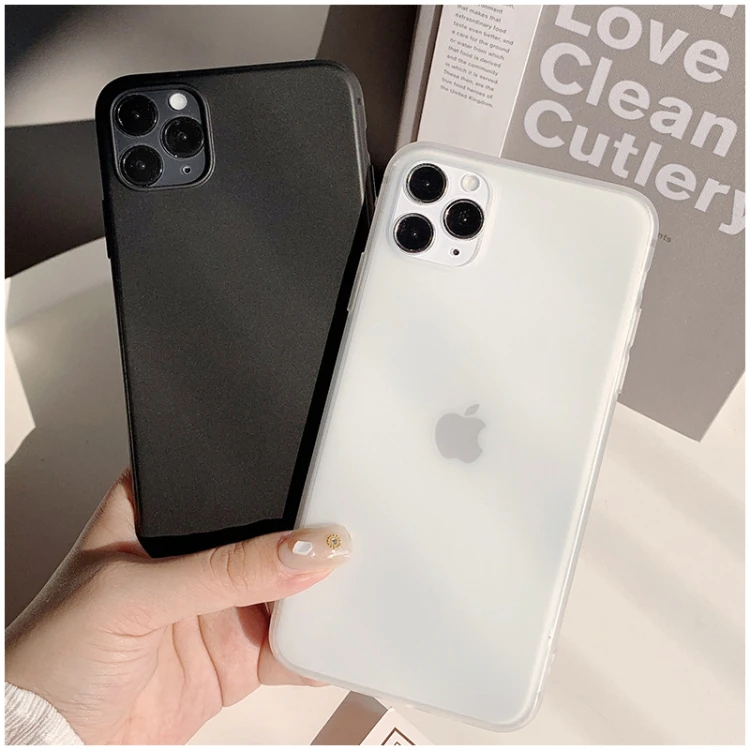 Black Clear White Matte Phone Case For iphone 12 11 Pro XS Max XR X 8 7 6S 6 Plus SE 2020 Plastic Cases Ultra-thin Back Cover