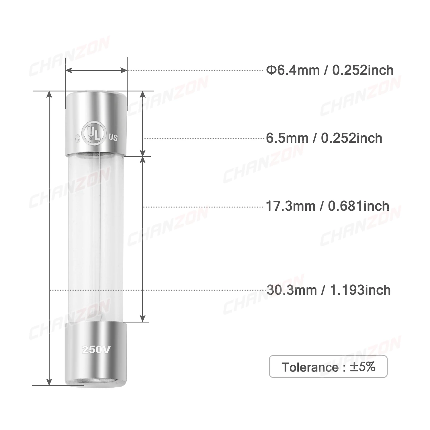6x30 Fast Blow Glass Tube Fuses Set 6*30 0.5A 1A 2A 3A 4A 5A 6A 8A 10A 12A 15A 250V 125V 12V Assorted Kit with Box 55pcs