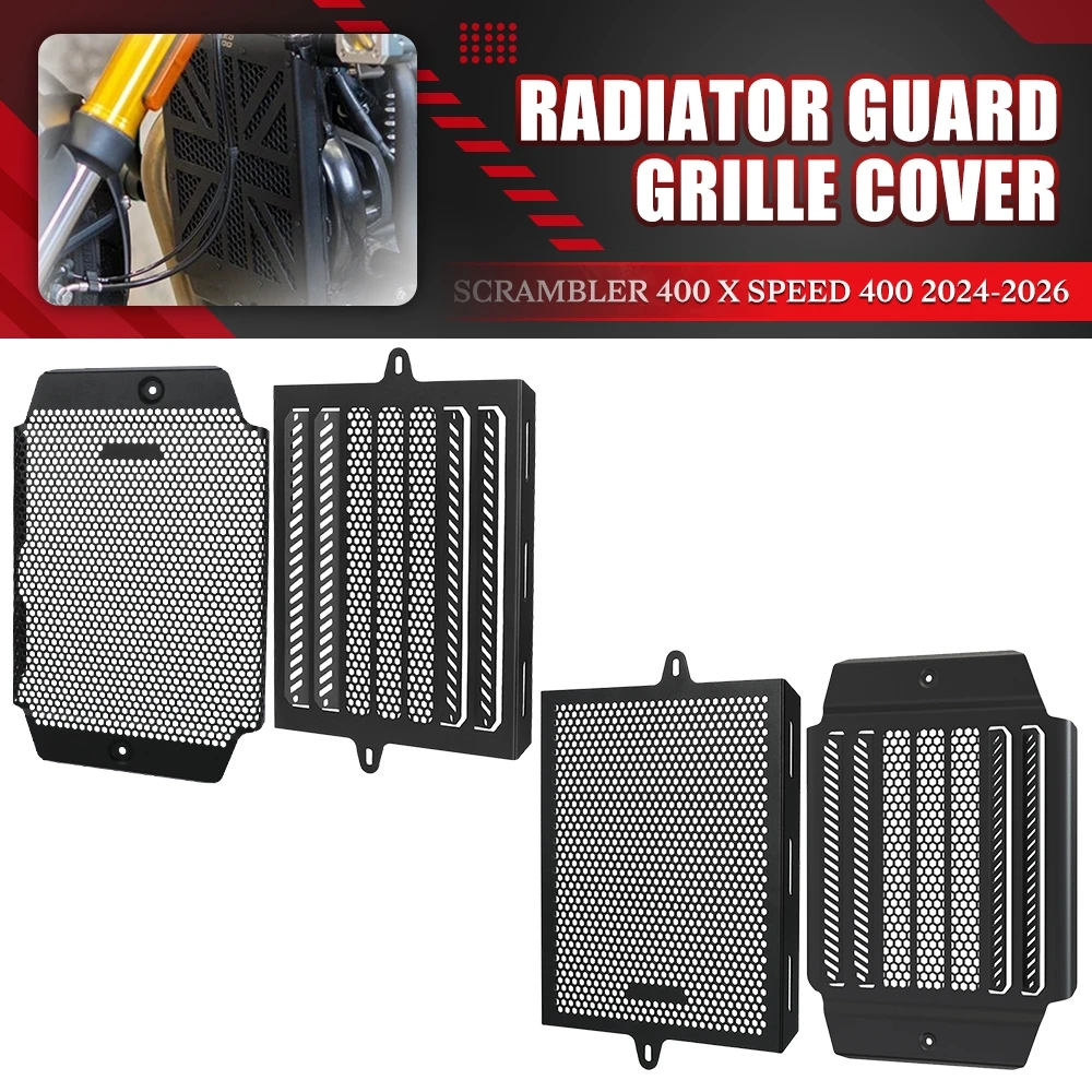 

FOR Scrambler 400 X 2024-2025-2026 Motorcycle Accessories Radiator Grill Guard Cover Protection Part Set For Speed 400 2024-2026