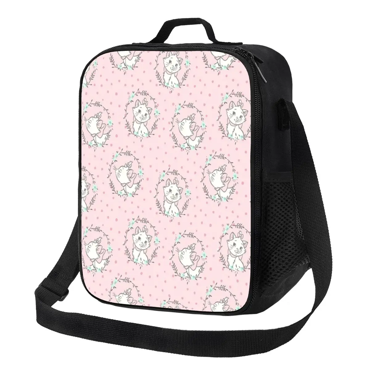 

Custom Marie Cat Cartoon Insulated Lunch Bags for Women Portable Thermal Cooler Food Bento Box School