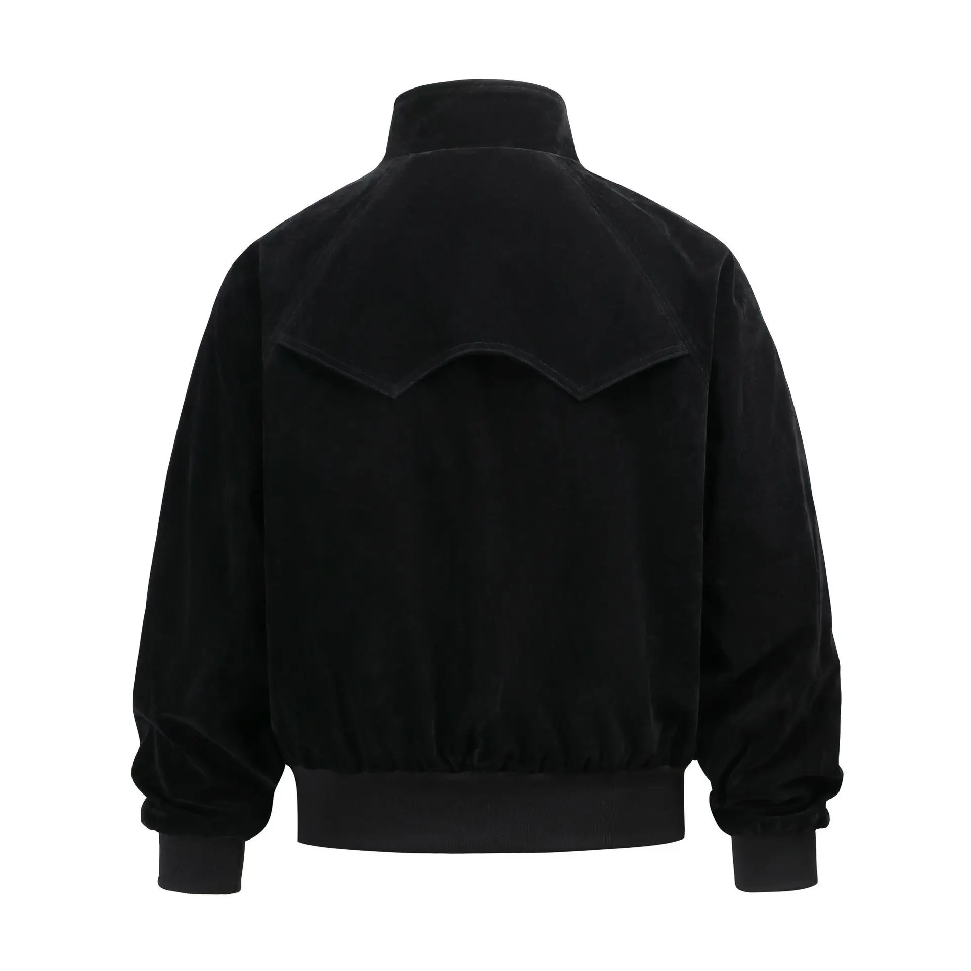 Cleanfit Kunstwildleder-Bomberjacke mit Stehkragen und Reißverschluss, Oversize Vintage Streetwear Harrington Freizeitmantel für den Winter – Detail 10