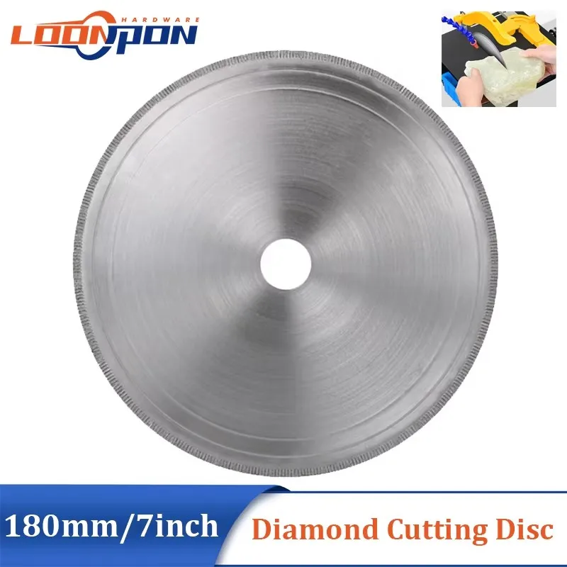 180MM Diamond Lapidary Saws Trim Blade Super Thin Straight Edge Wet Cutting Disc Jewellery Jade Tool 22.23mm/20mm