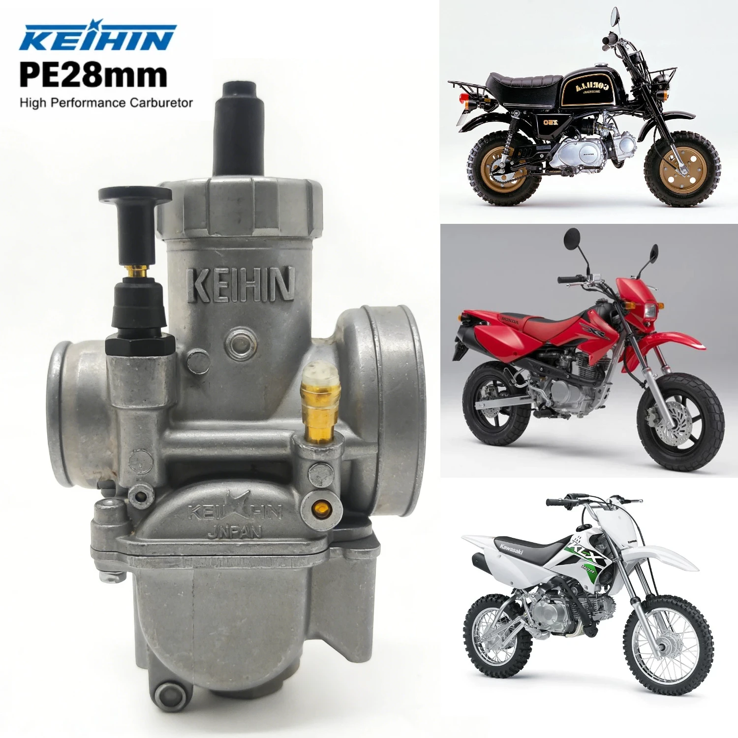Carburetor Motorcycle Keihin PE28 Carb For Honda CR80 NSR150 KSR110/KLX110 GY6 125/150 Lifan ZS Dirt Bike ​ATV 28mm Carburetor
