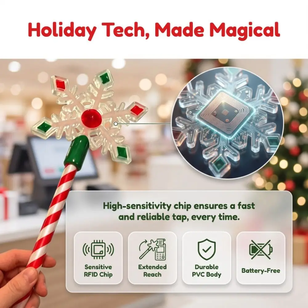Creative 3D Printed Wand Tap To Pay Portable Cute Payment Magic Wand Funny Contactless Contactless Payment Sleeve Christmas
