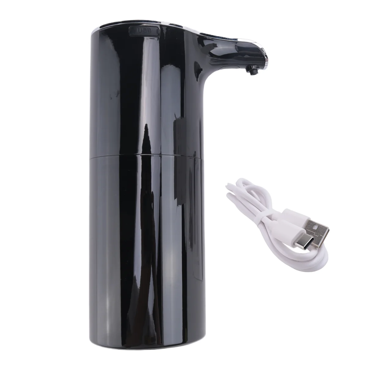 

Диспенсер для мыла из пены, Автоматический Бесконтактный дозатор мыла, USB, перезаряжаемый, цвет черный, 450 мл