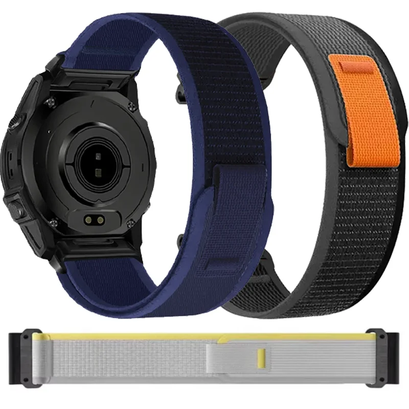 

Быстросъемный нейлоновый ремешок Trail Loop 26 мм, 22 мм, 20 мм для Garmin Fenix 8 51/47/43 мм, 7 Pro, 7X, 7S, E, браслет для Quatix 8 47 мм, 51 мм