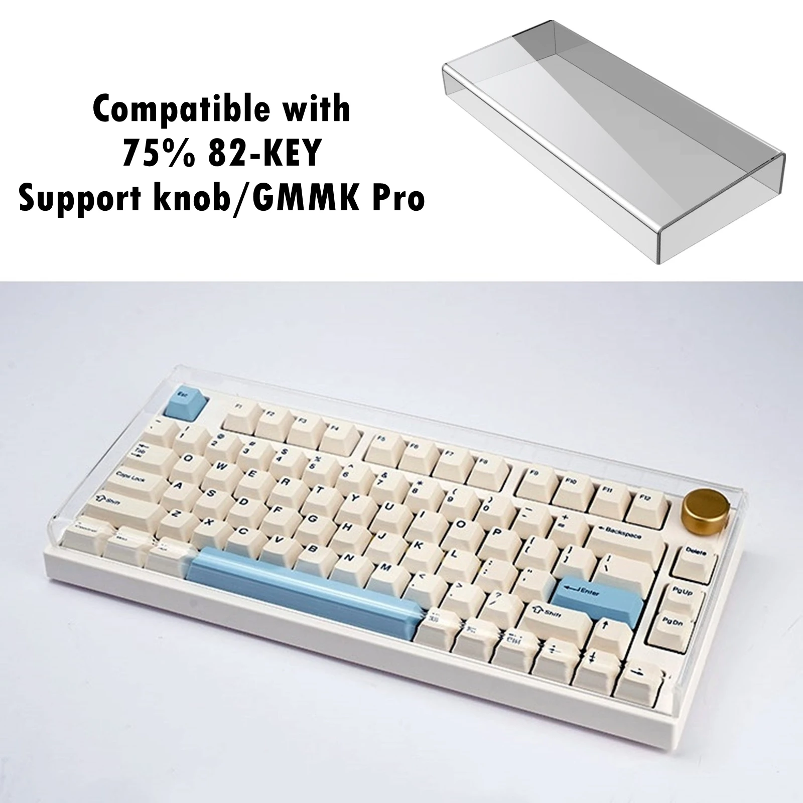 Acrylic Mechanical Keyboard Dust Cover Professional Easy to Use Computer Keyboard Accessories Transparent Protector for Office