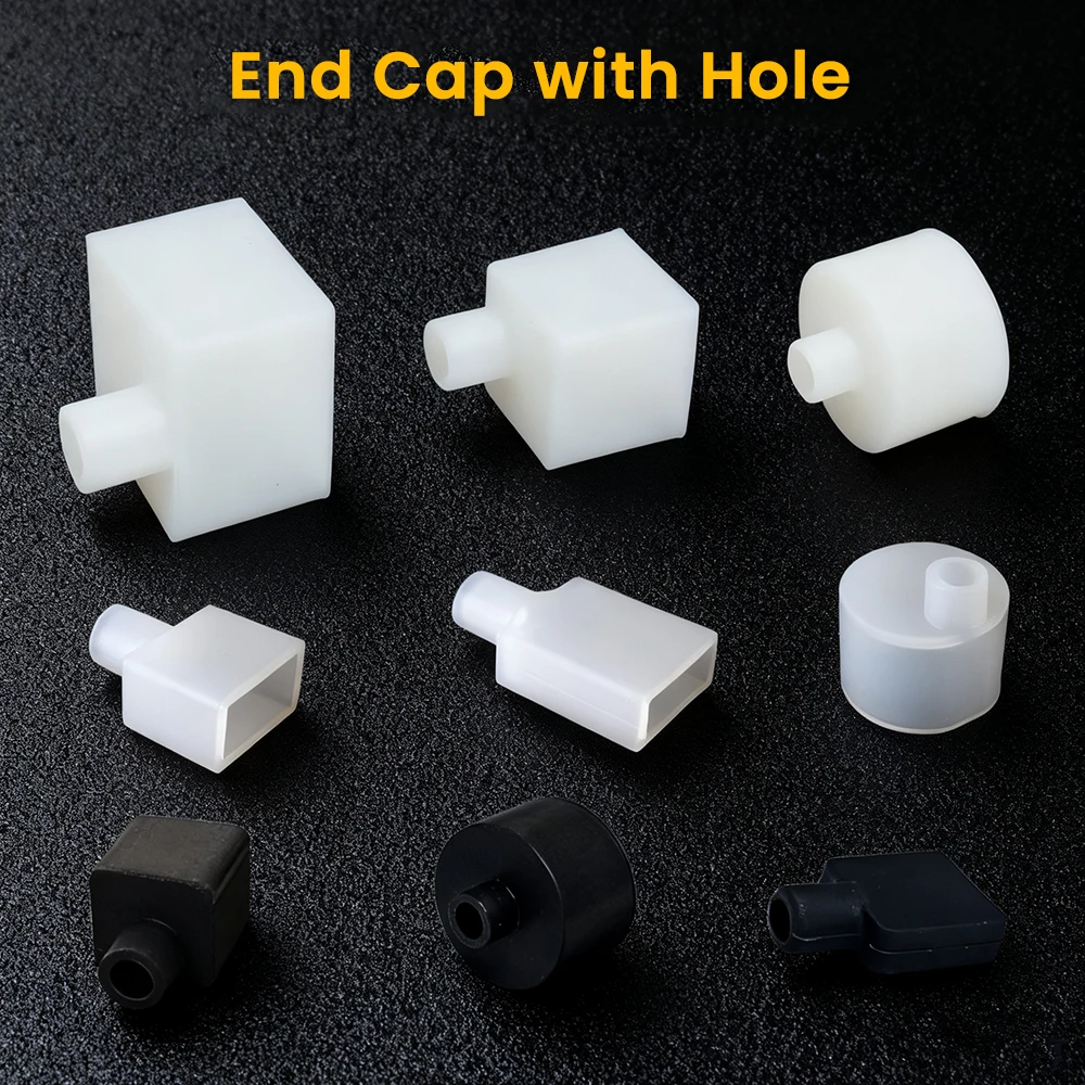 Aluminum End Caps Fixed Clips for LED Neon Light Strip, Silicone Seal, Head/Tail Plug, Profile Fixing Accessories for Neon Tube