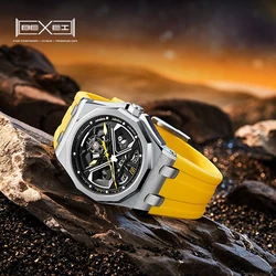 BEXEI 9909 Black Knight Series Automatic Mechanical Watch Classic Dodecagon Synthetic sapphire Luminous Waterproof Watch For Men