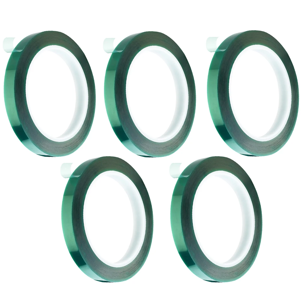

5pcs Pet Car Green Tape Heat Proof Shielding Plating Circuit Board High Pressure Resistance Corrosion Resistance Protection