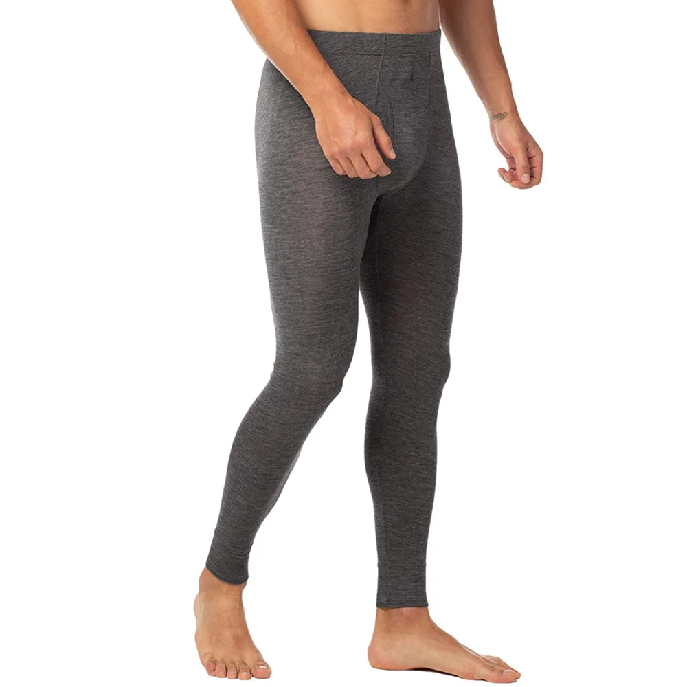 

100% Merino Wool Men's Long Johns thermal Underwear Pants Baselayer 200GSM Merino Wool Bottom Thermal Warm