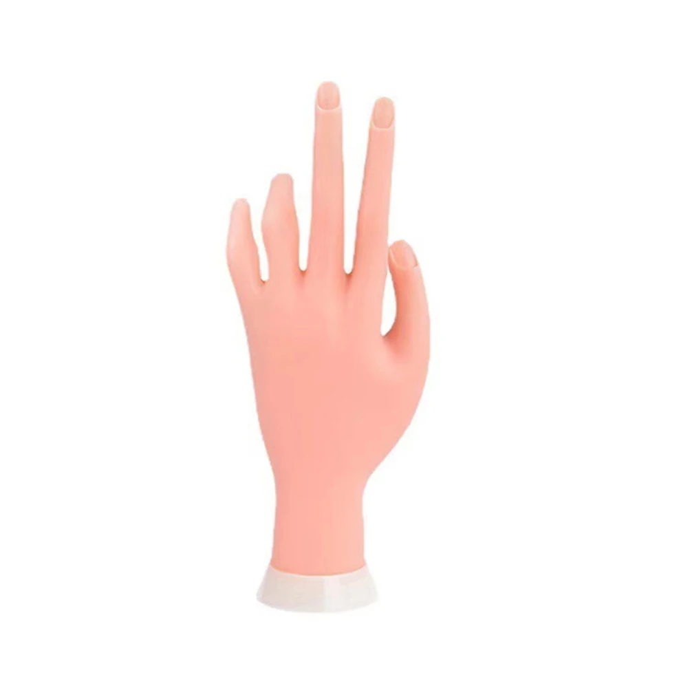 Beginner Display Soft False Tips Tool Silicone Training Nail Model Practice Art Finger Hand Flexible Nail Art Training