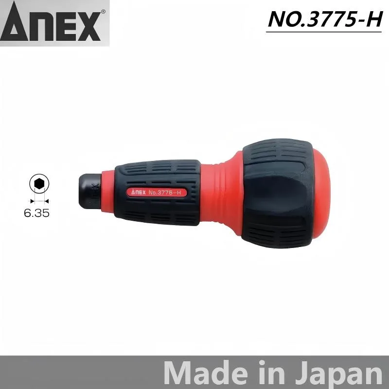 

Многофункциональная рукоятка для отвертки ANEX 3775-H, нескользящий адаптер-держатель для бит 1/4'', японский ручной инструмент