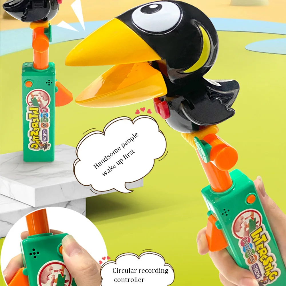 Giocattolo di corvo parlante Registrazione vocale Ripeti che parlano Divertenti giocattoli animali per bambini Ragazze Ragazzi Regali