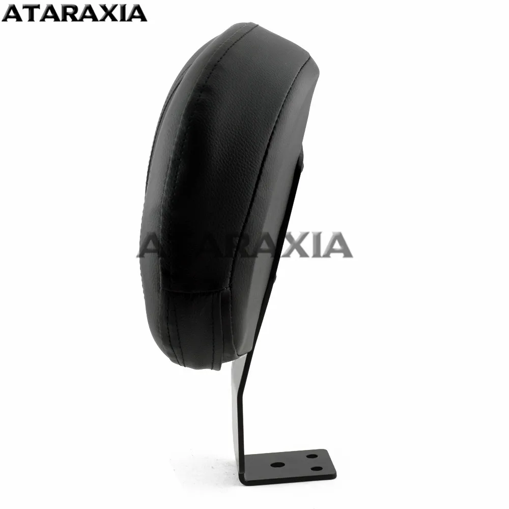 Motorcycle Black Rear Backrest Seat Sissy Leather Driver Backrest Pad For Yamaha Dragstar Vstar XVS 400 650 1998-2023 Drag Star