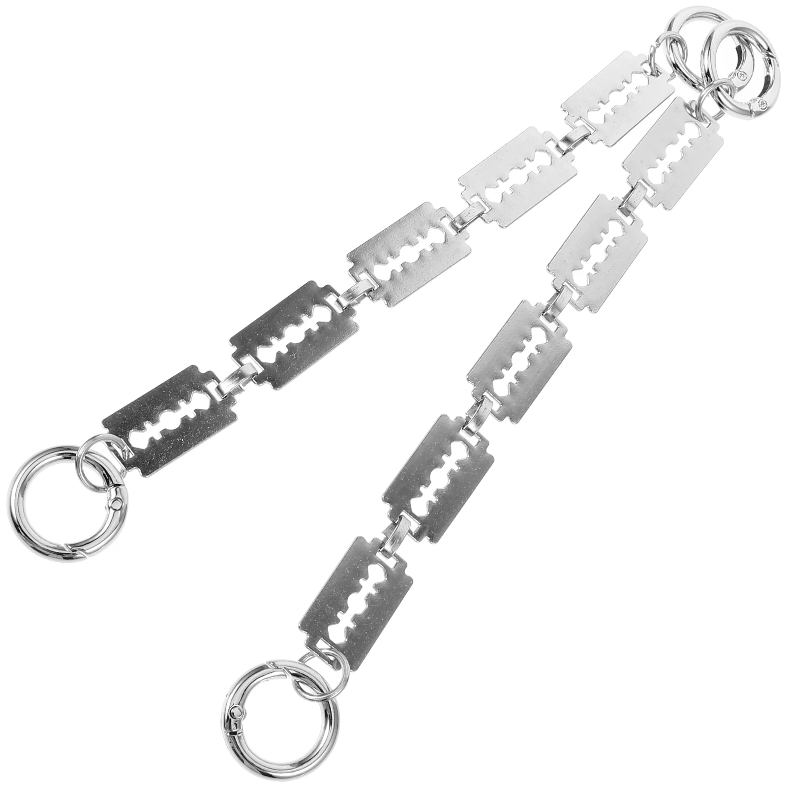 

2pcs Shoe Chain Pendant Blade Decorations Silver Accessories for S Hole Shoes DIY Charms Shoe Charms Decoration Accessories