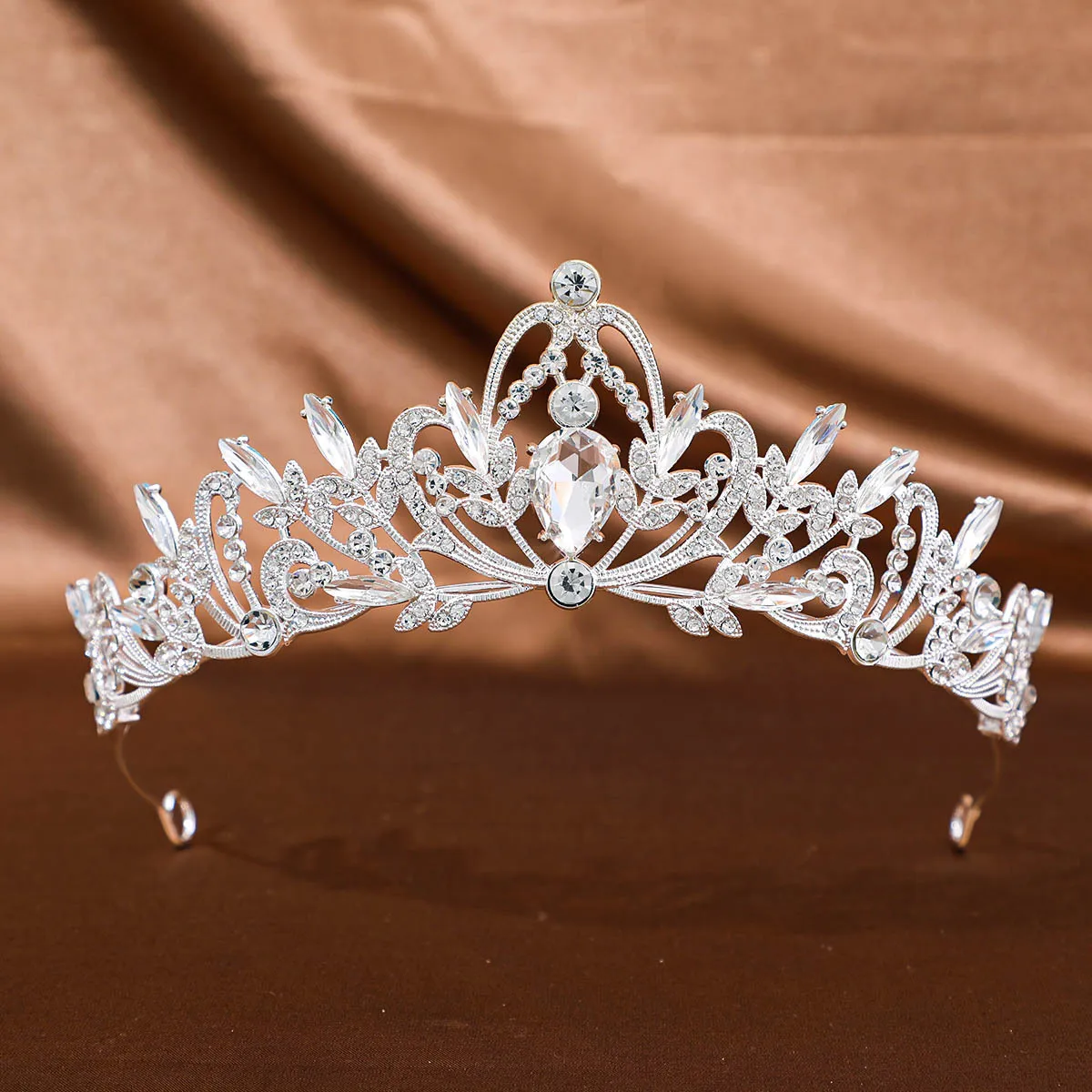 Baroque Crystal Tiaras And Crowns For Women Rhinestone Prom Diadem Headband Bridal Wedding Hair Accessories Jewelry Crown Tiara image 6