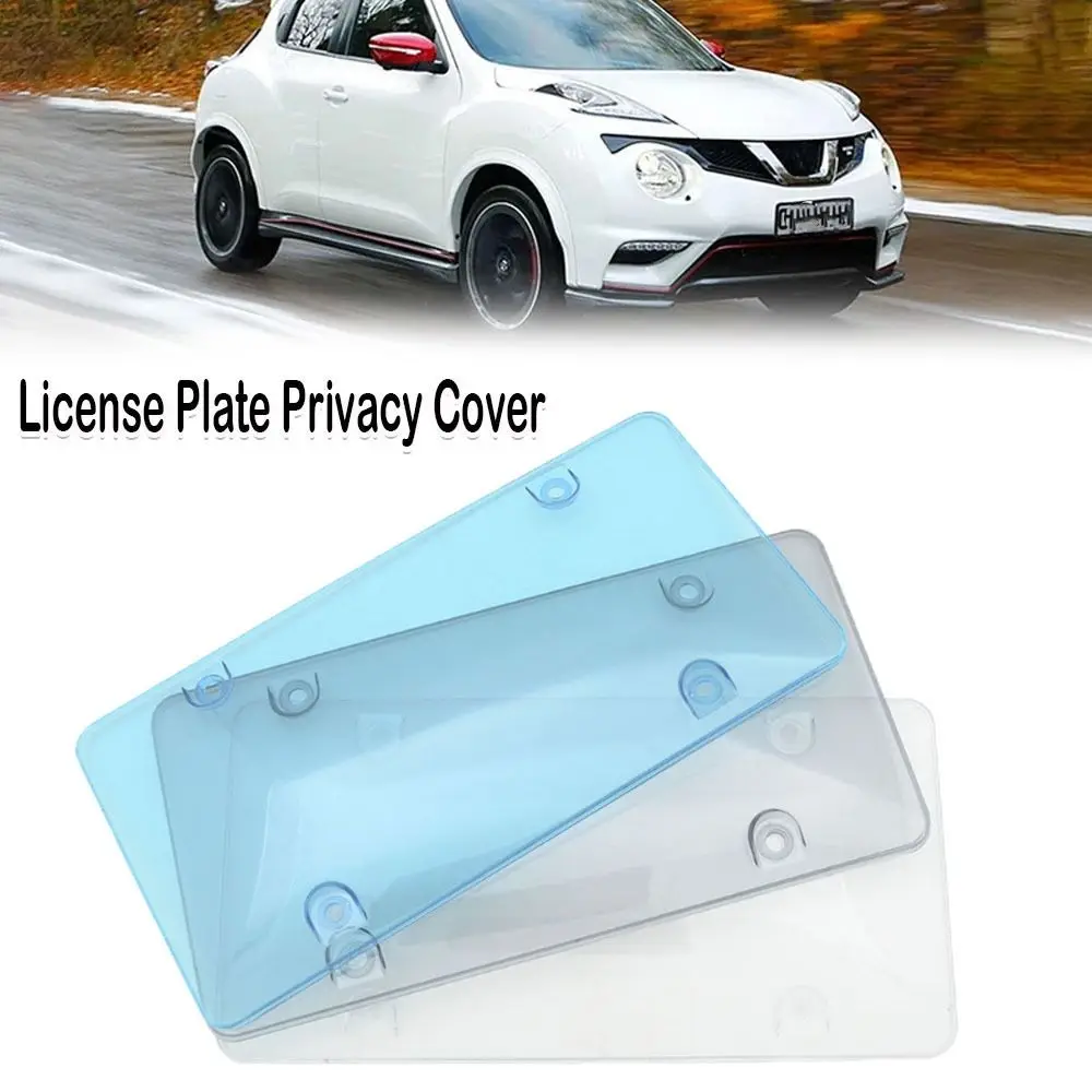 

Car Supplies Transparent License Plate Privacy Cover ABS Camera Blocker Registration Plate Holder Car License Plate Cover