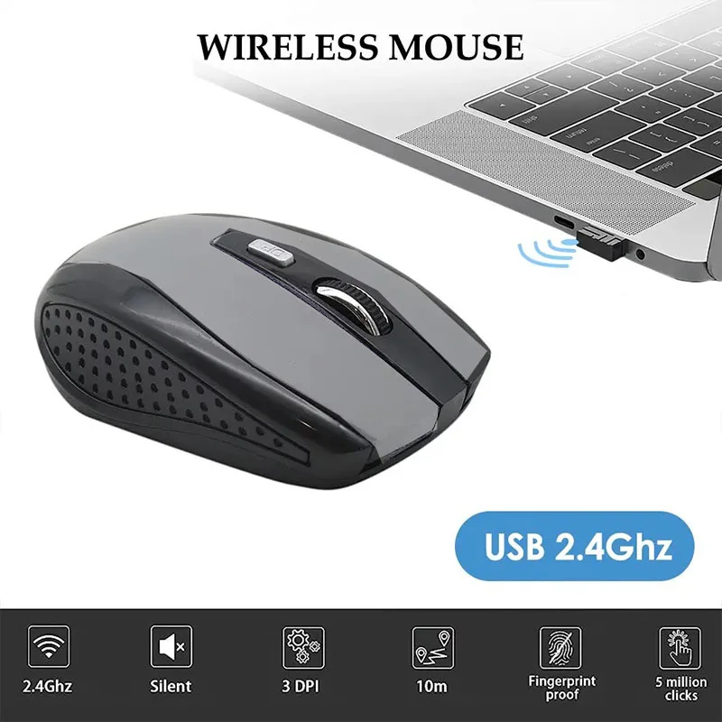 Drahtlose Maus 2,4G Tragbare Optische Ergonomische Mäuse Für Laptop iPad Tablet Notebook Handy Büro Gaming Maus USB Adapter