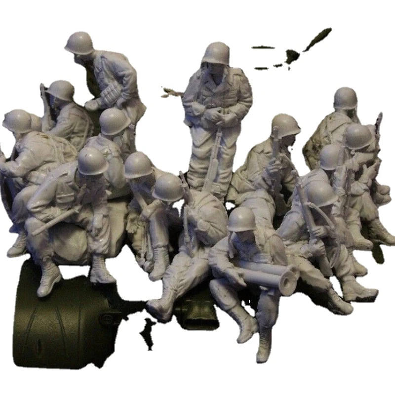 1/35 Scale Die Cast Resin Figure Model Assembly Kit Resin US Soldiers (15 Persons) Unpainted Need To Assemble Free Shipping