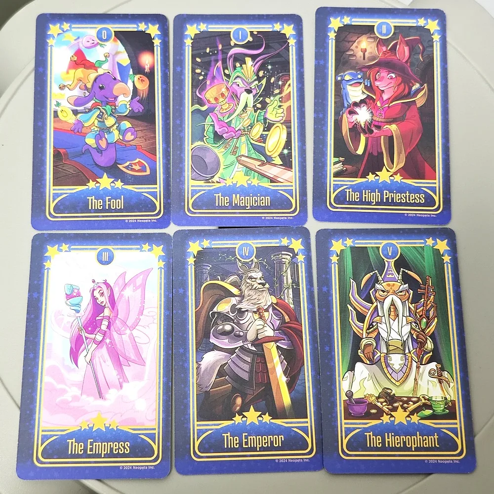 Neopets: The Official Tarot Deck: A 78-Card Deck Faerie Edition 10.3*6cm