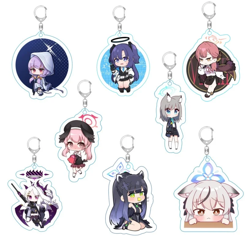 

Game Anime Blue Archive Acrylic Keychain Cartoon Jewelry Girl Key Ring Bag Gift Car Pendant 6cm