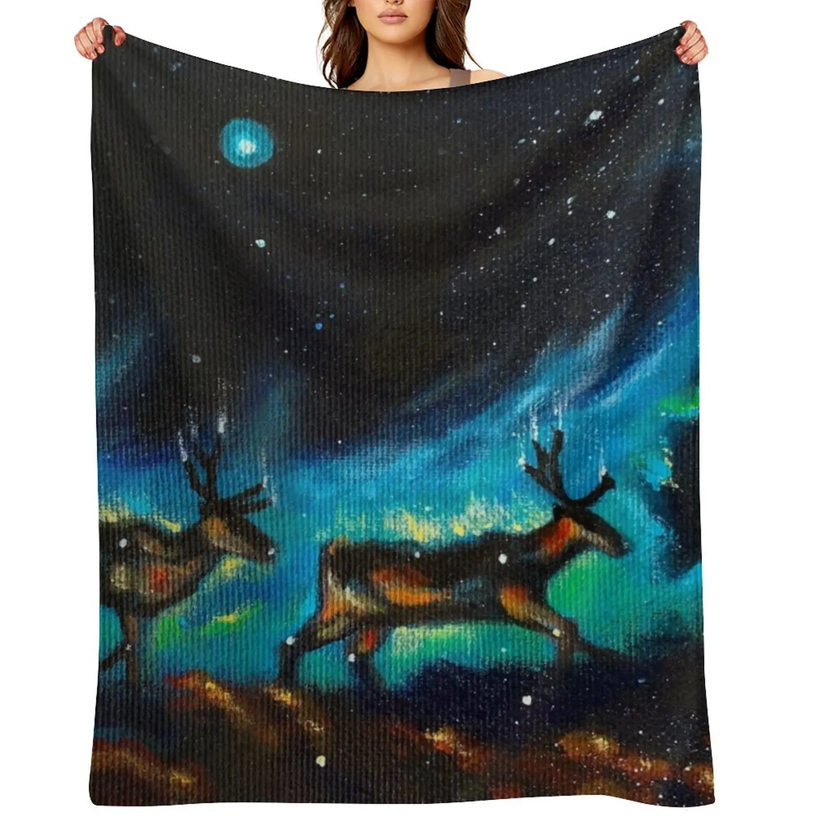 

Caribou Universe Throw Blanket Extra Large Throw Custom Baby Luxury St Blankets